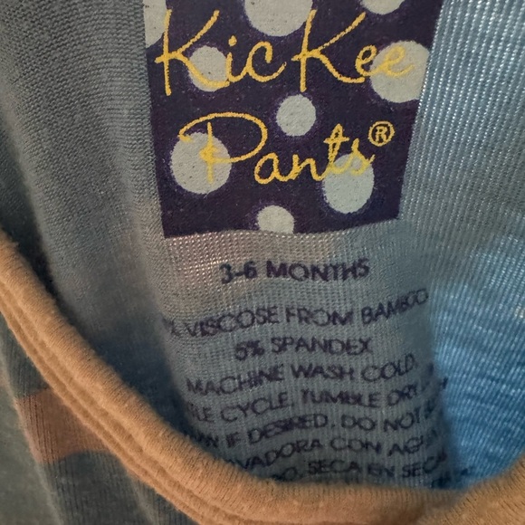 Kickee Pants Aqua Seal Print Kids Footie - Picture 3 of 3